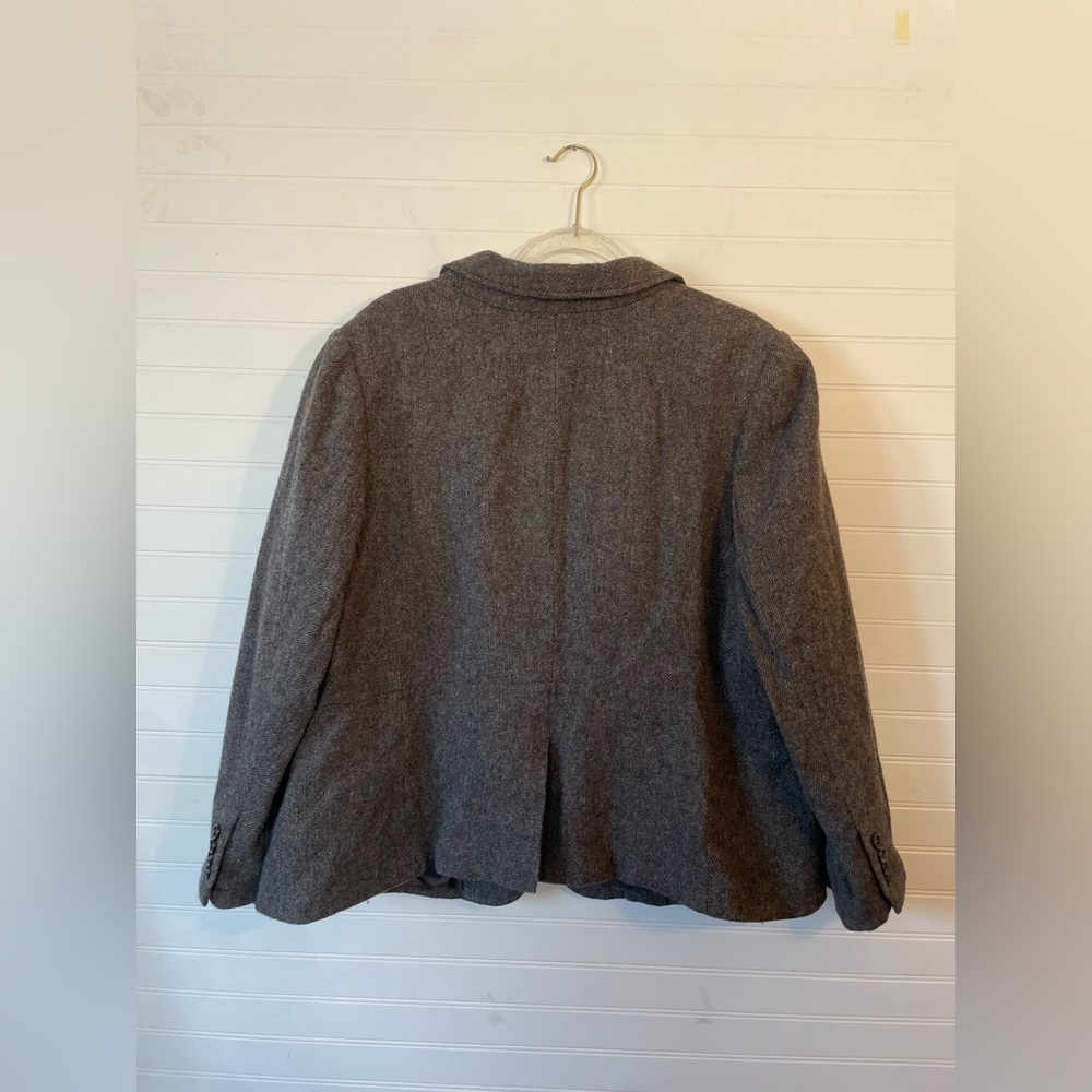 Talbots Wool Gray Charcoal Blazer Jacket Career Casual Womens Size 18w Classic - Picture 5 of 6